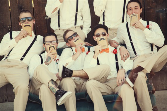 Stache Squad groomsmen